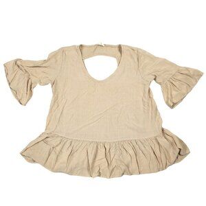 143 Story Top Womens Small Vintage Shirt Rayon Bohemian Boho Cottagecore Ruffle